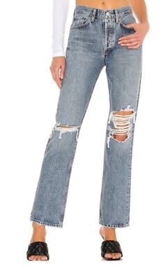 AGOLDE Lana Mid-Rise Straight-Leg jeans in the Backdrop wash size 26